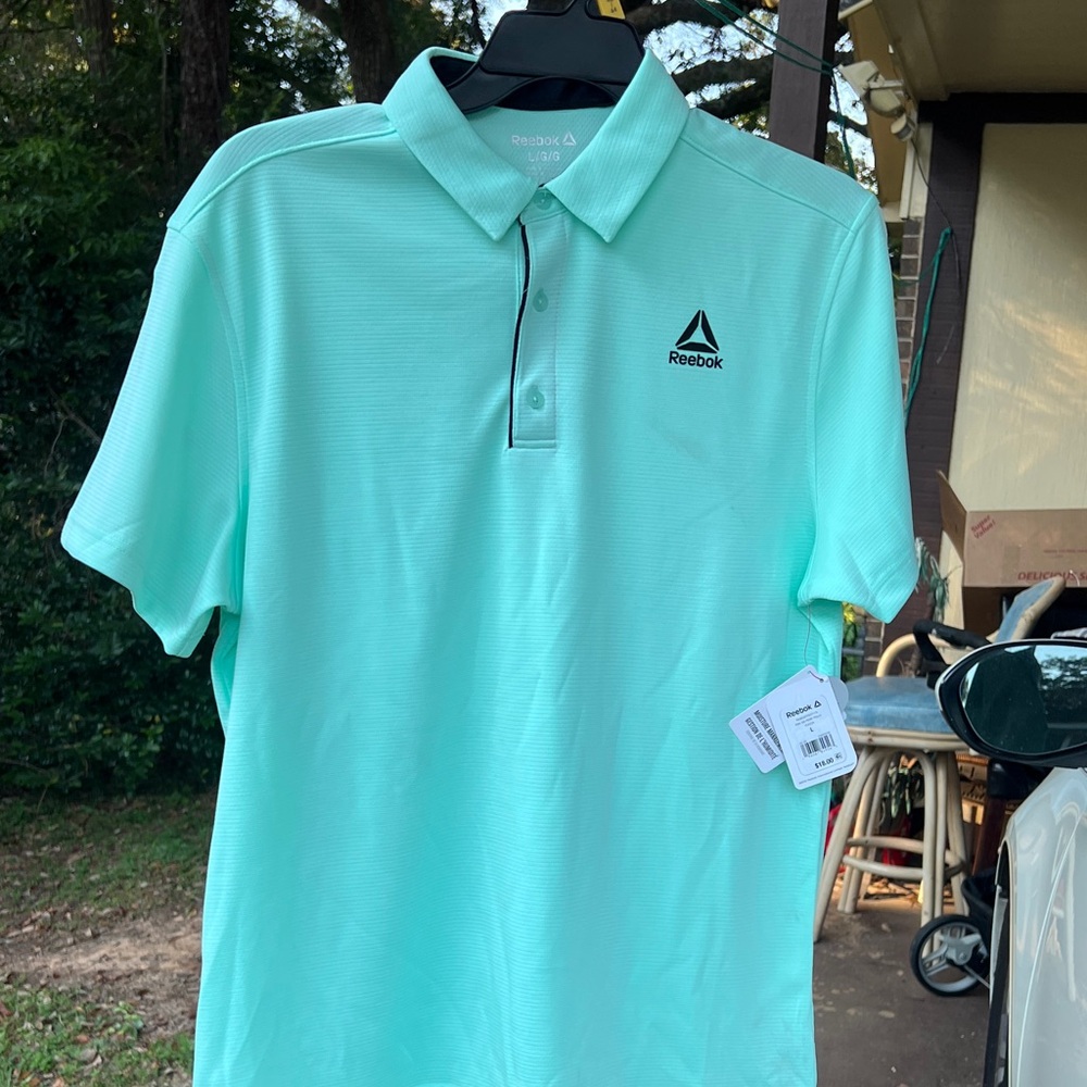 Reebok Men's Light Green Polo Shirt